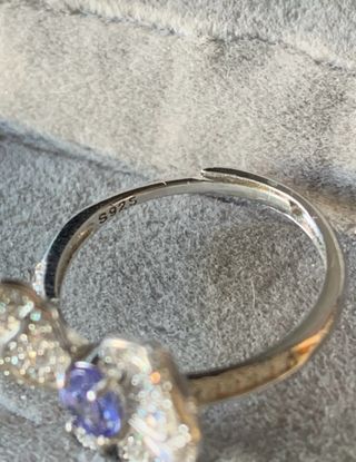 Anillo Plata con Tanzanita Azul