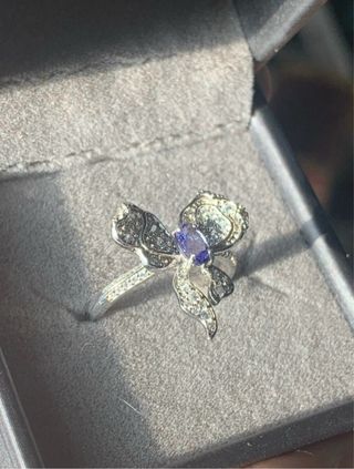 Anillo Plata con Tanzanita Azul