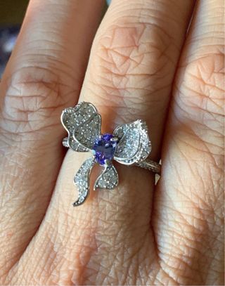 Anillo Plata con Tanzanita Azul