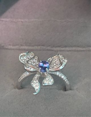 Anillo Plata con Tanzanita Azul