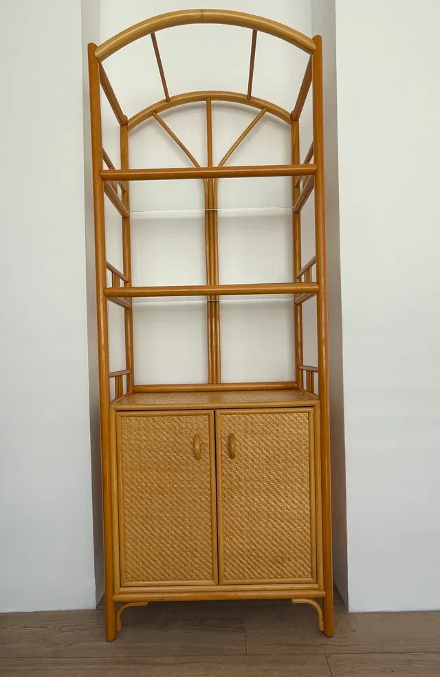 Estantería Bambú Ratán Años 80