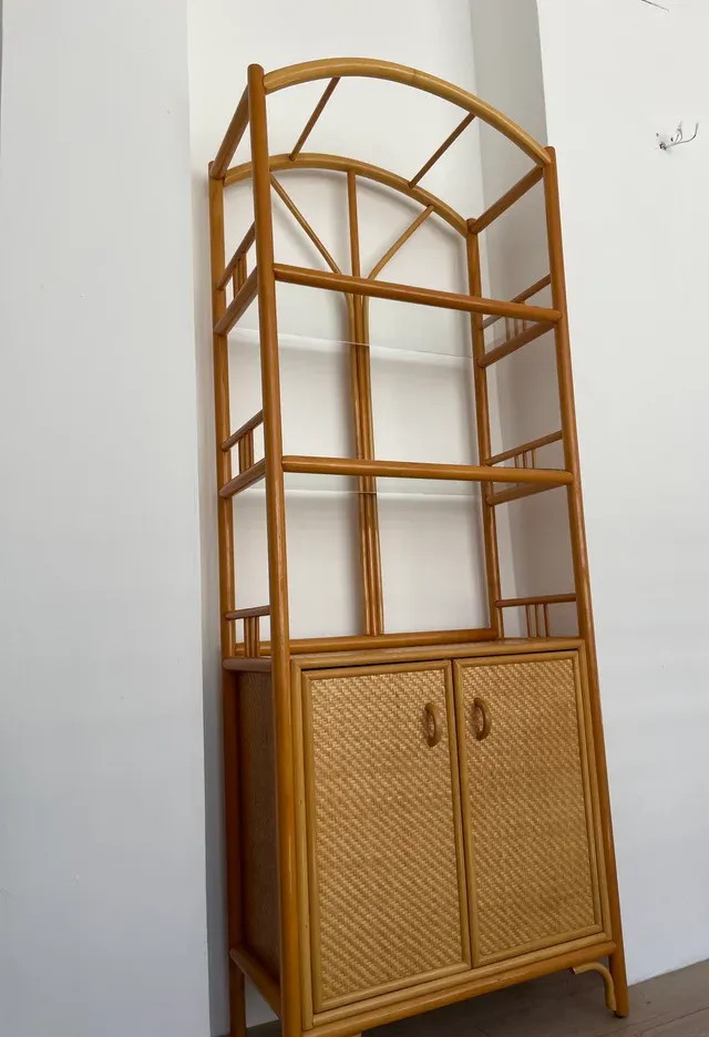 Estantería Bambú Ratán Años 80