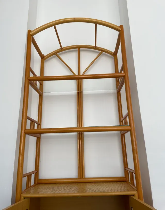 Estantería Bambú Ratán Años 80