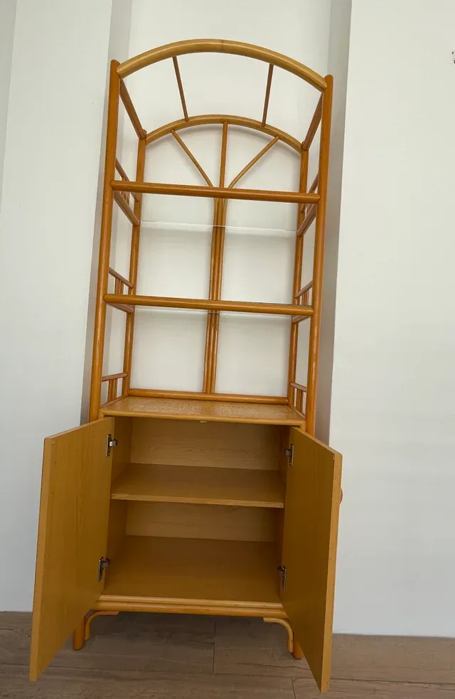 Estantería Bambú Ratán Años 80