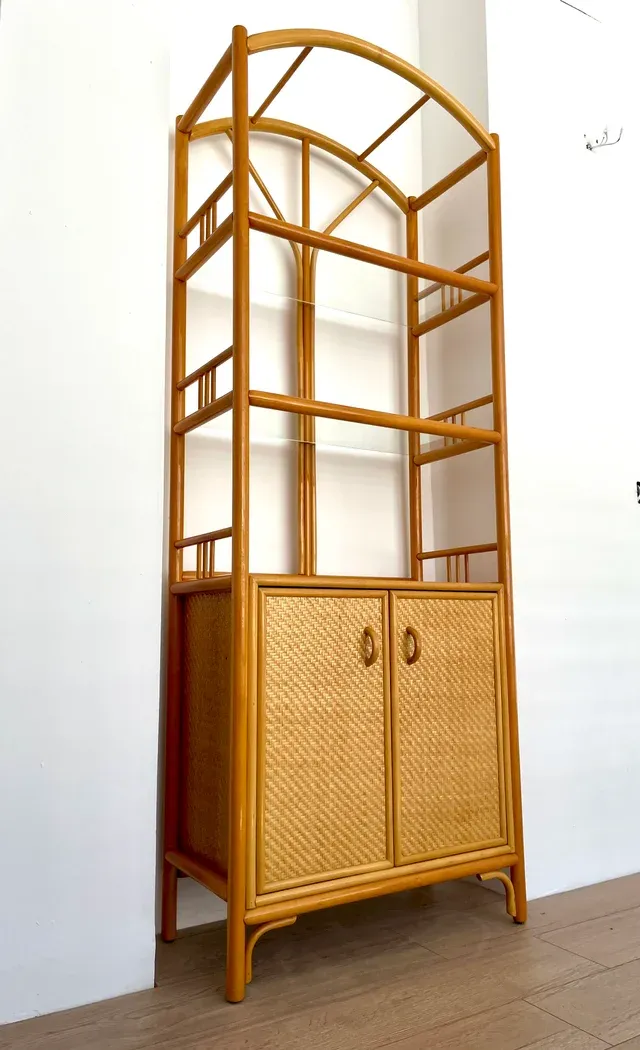 Estantería Bambú Ratán Años 80