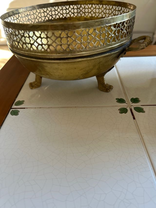 2 jardineras vintage metal