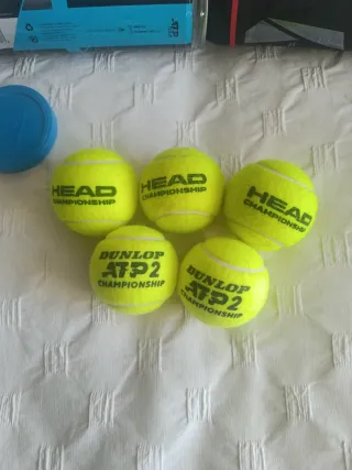 5 Pelotas de Tenis Dunlop y Head Nuevas