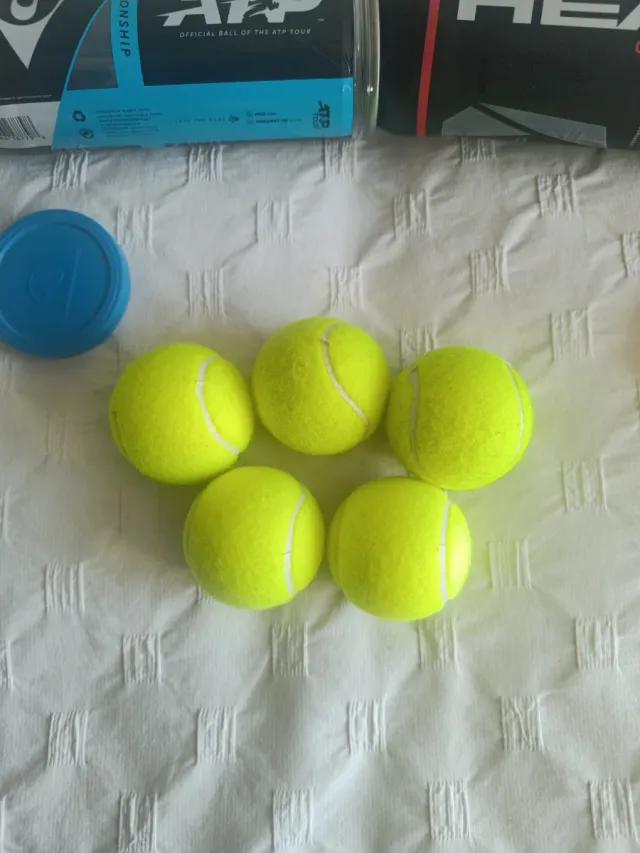 5 Pelotas de Tenis Dunlop y Head Nuevas