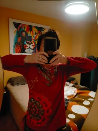 Camiseta Desigual Multicolor y Roja