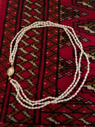 Collana di perle di fiume a 3 fili