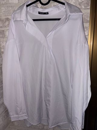 Camisa Blanca Oversize Shein 0 XL