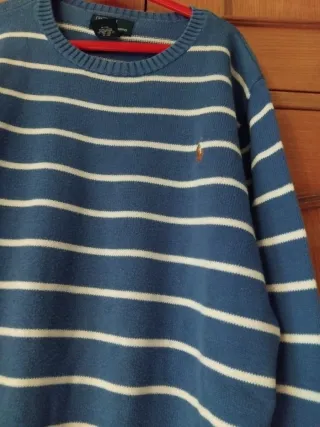 Jersey Polo Ralph Lauren Rayas Azul Blanco