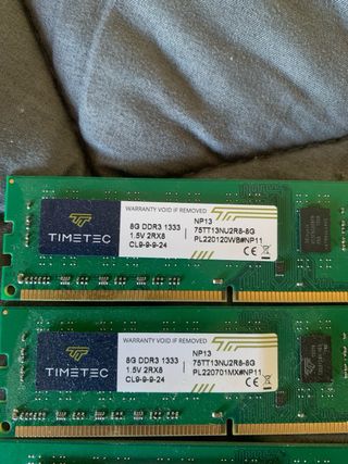 4x TIMETEC 8GB DDR3 1333MHz Módulos RAM