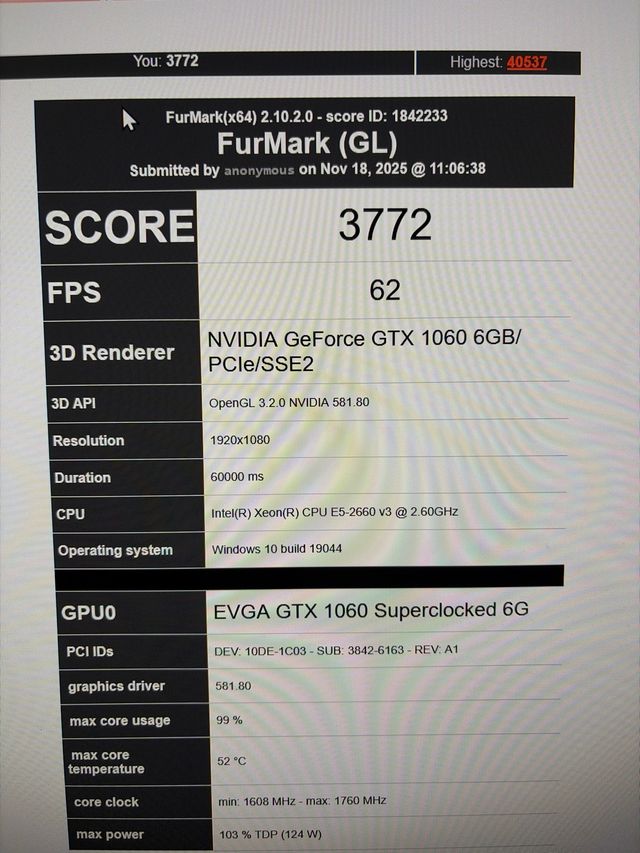 EVGA GeForce GTX 1060 6GB Superclocked