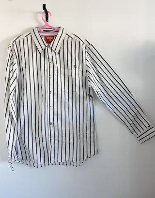 Camisa Lost Rayas Blancas y Negras Talla L