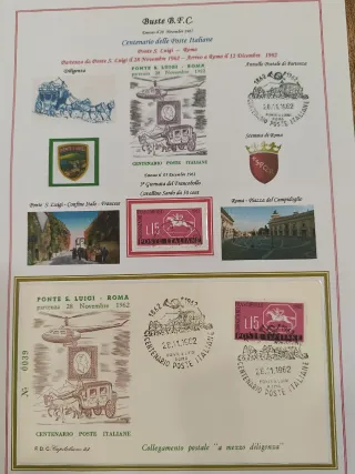 Centenario Poste Italiane 1962 - Francobolli e FDC