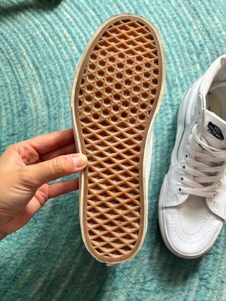 Zapatillas Vans Sk8-Hi Unisex Blancas Plataforma