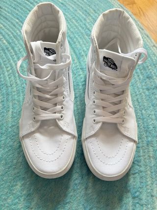 Zapatillas Vans Sk8-Hi Unisex Blancas Plataforma