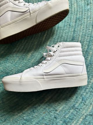 Zapatillas Vans Sk8-Hi Unisex Blancas Plataforma