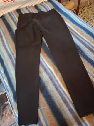 Pantaloni finta pelle neri