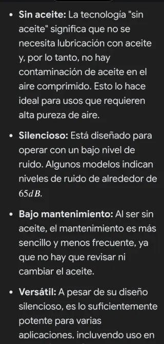 Compresor de aire Outstanding silencioso