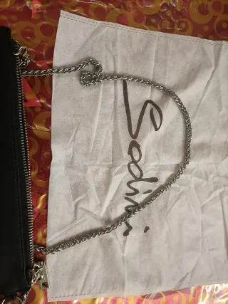 Pochette Sodini nera nuova con cartellino