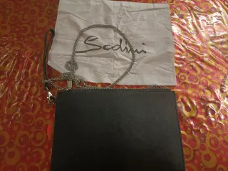 Pochette Sodini nera nuova con cartellino