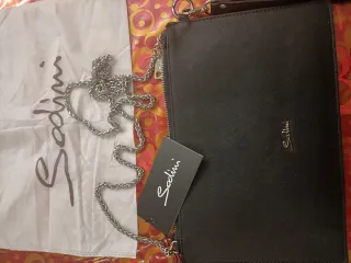 Pochette Sodini nera nuova con cartellino