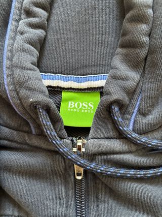Sudadera Hugo Boss gris con cremallera