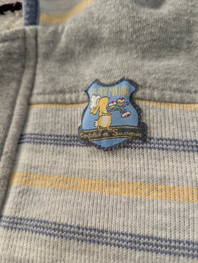 Chaqueta bebé rayas forrada