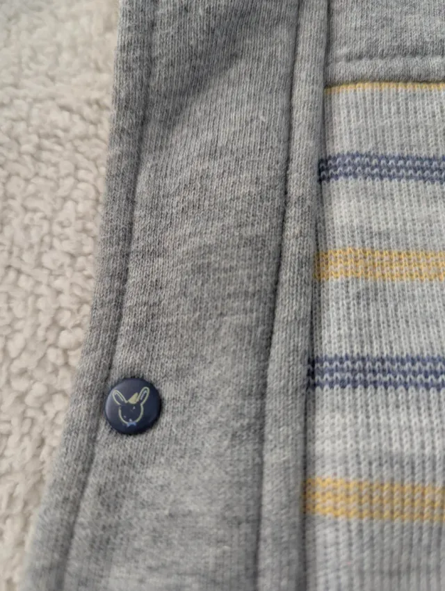 Chaqueta bebé rayas forrada