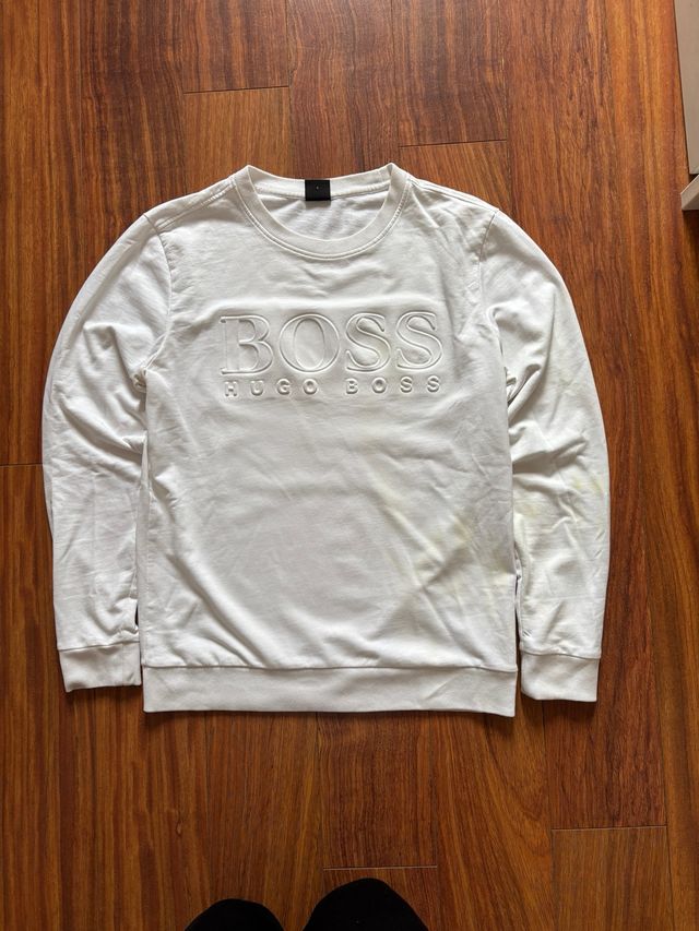 Sudadera Boss Blanca Vintage