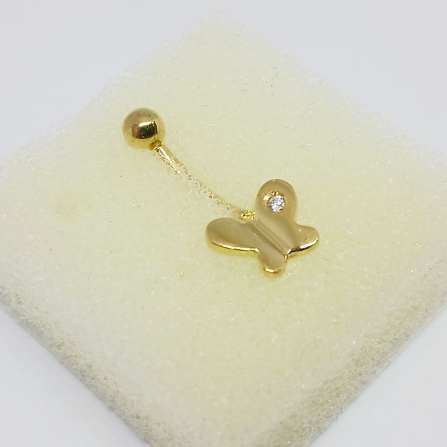 Piercing Oro Mariposa Circonita