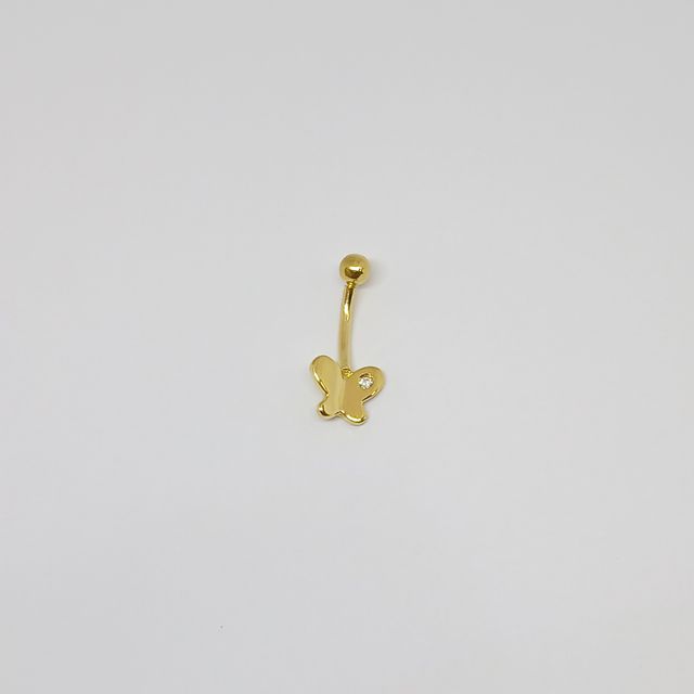 Piercing Oro Mariposa Circonita