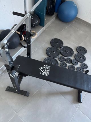 Press Banca Completo + Accesorios Gimnasio