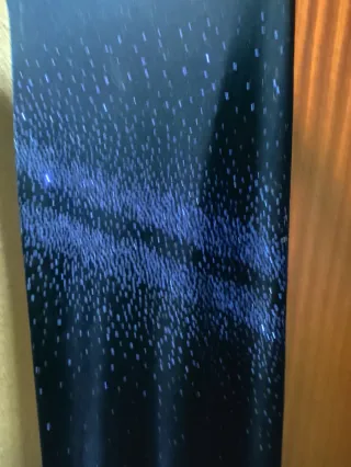 Vestido fiesta azul eléctrico L pedrería