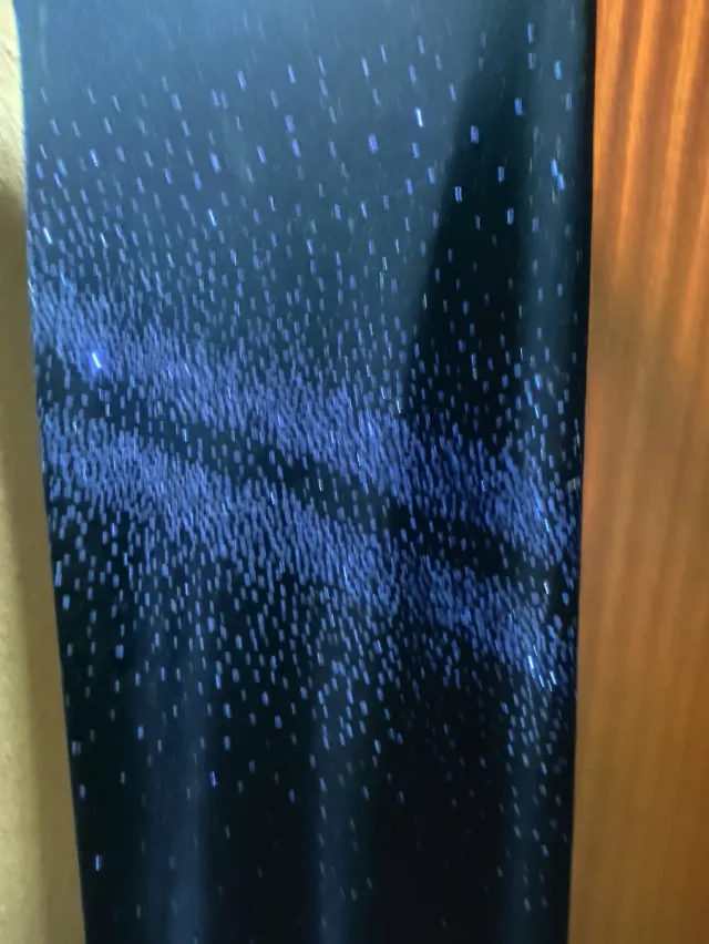 Vestido fiesta azul eléctrico L pedrería