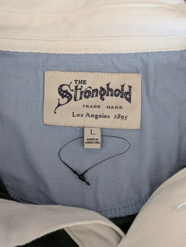 Polo manga larga verde y blanco The Stronghold