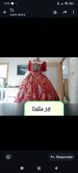 Traje Fallera Talla 38