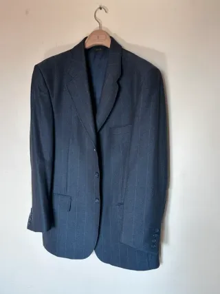 Giacca Uomo Vintage 100% Lana Pettinata Taglia 52