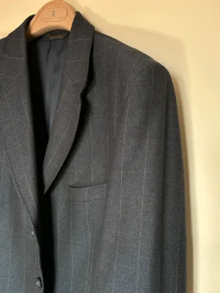 Giacca Uomo Vintage 100% Lana Pettinata Taglia 52