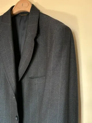 Giacca Uomo Vintage 100% Lana Pettinata Taglia 52