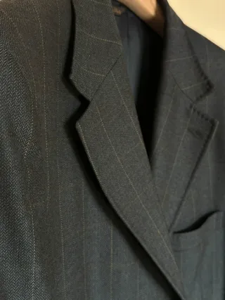 Giacca Uomo Vintage 100% Lana Pettinata Taglia 52