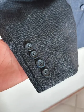 Giacca Uomo Vintage 100% Lana Pettinata Taglia 52