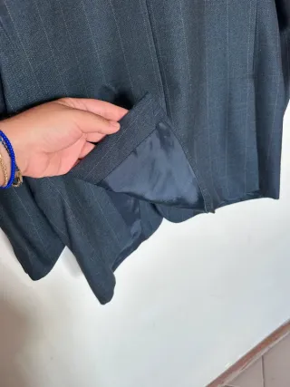 Giacca Uomo Vintage 100% Lana Pettinata Taglia 52