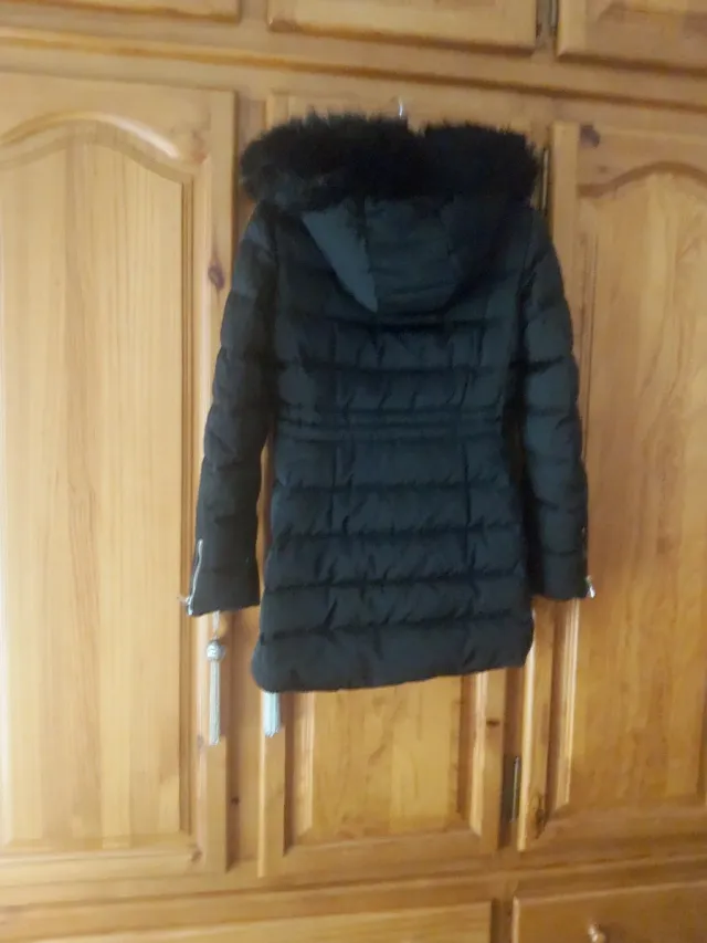 Abrigo plumas Zara negro