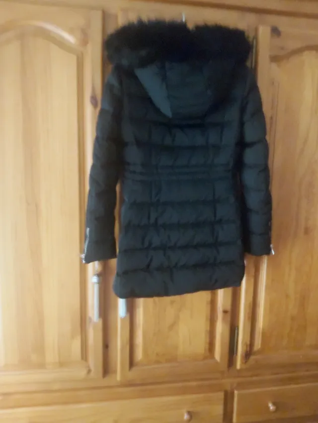 Abrigo plumas Zara negro