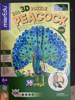 Puzzle 3D Pavo Real MierEdu 108 Piezas