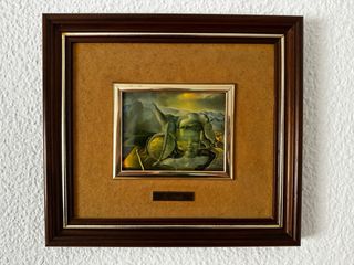 Lote 5 cuadros vintage marco madera