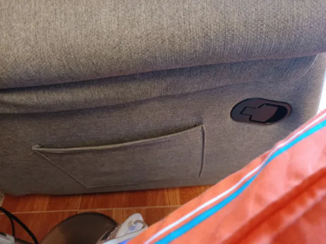 Butaca reclinable gris tela